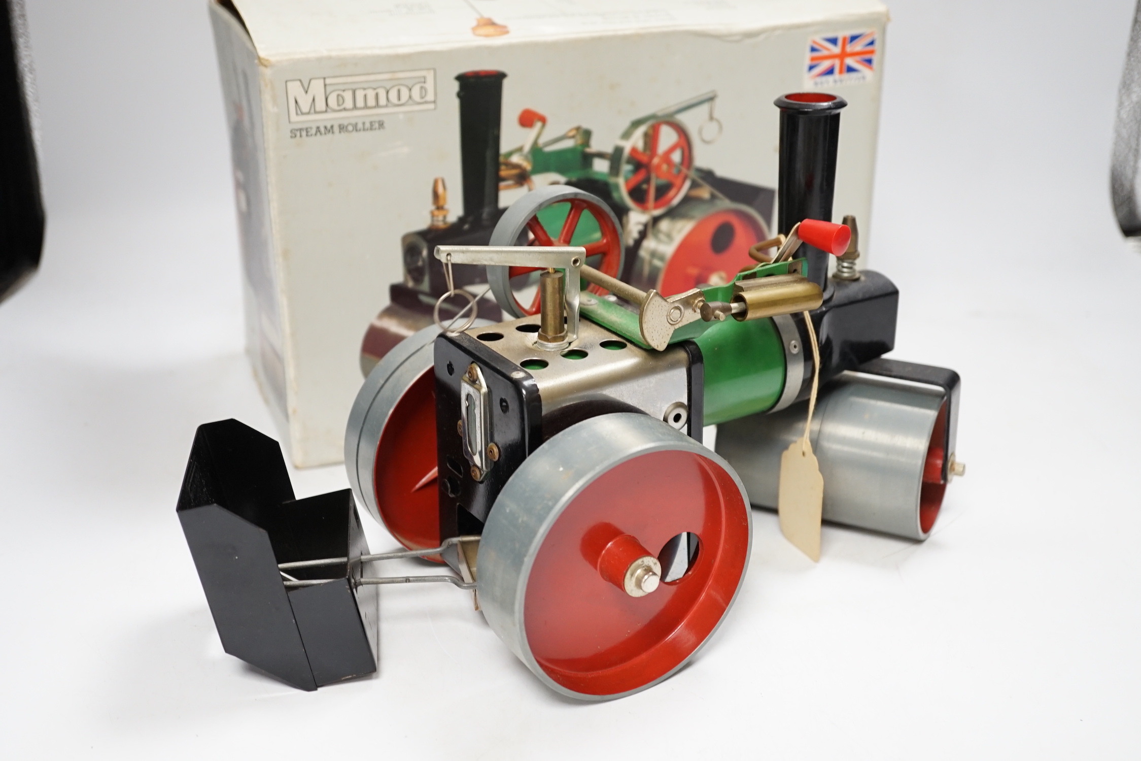 A boxed Mamod live steam Road Roller